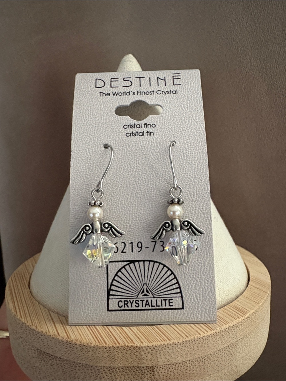 Destiné Crystal Angel Drop Earrings